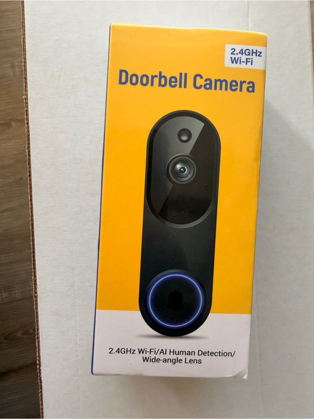 Black Smart Doorbell Camera with 2.4GHz Wi‑Fi